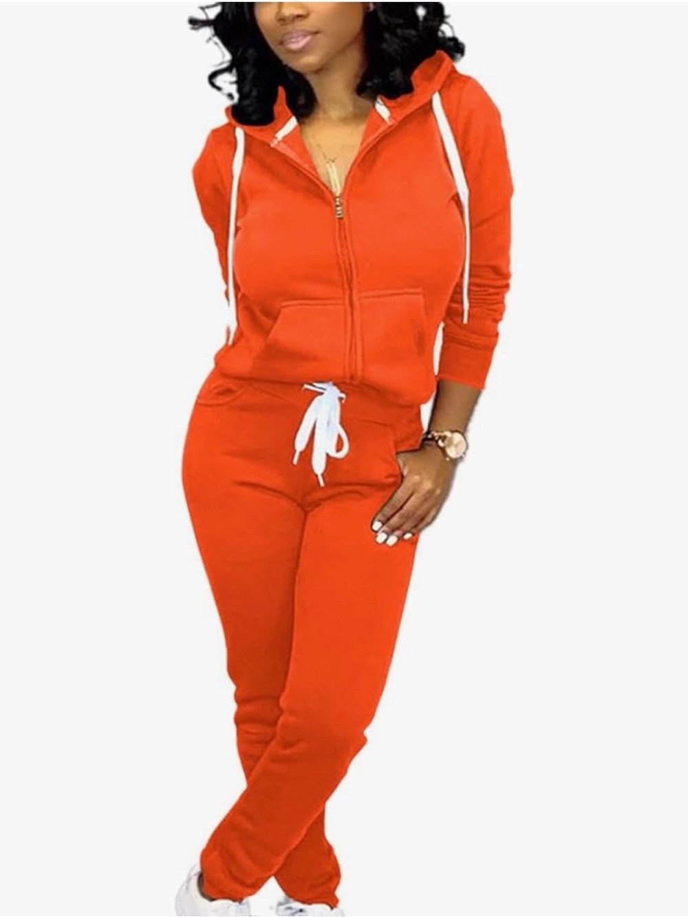 Rust Hoodie & Jogger Set - Women's Comfortable Lounge Pants